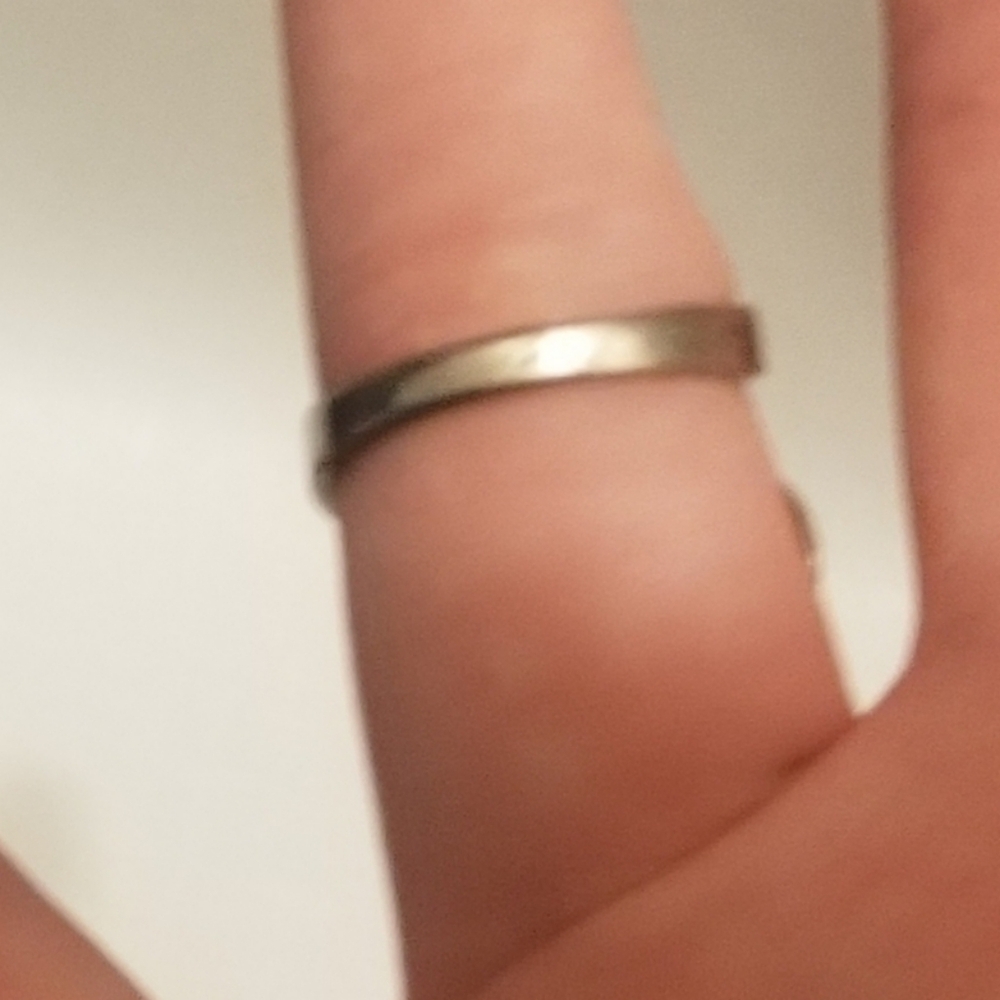 Vtg silvertone Asian-themed bypass ring - Picture 11 of 14